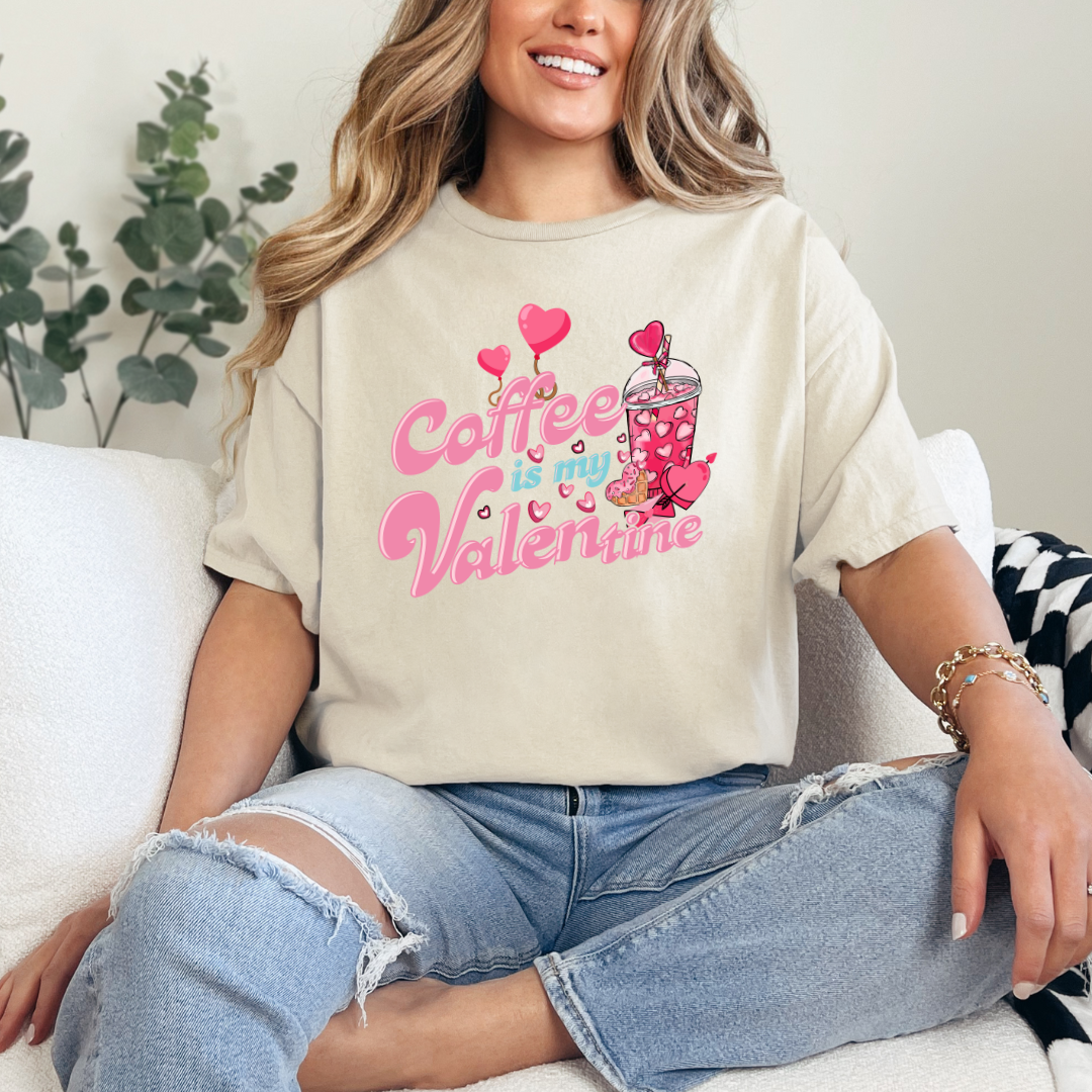 T-shirt pour la St-Valentin pour amateurs de café , cadeau St-Valentin, Valentine Coffee lover shirt