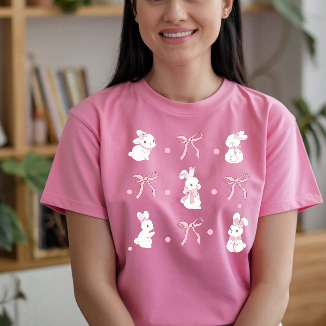 T-shirt Lapin Coquette, Cadeau coquette, Mignon chandail lapins