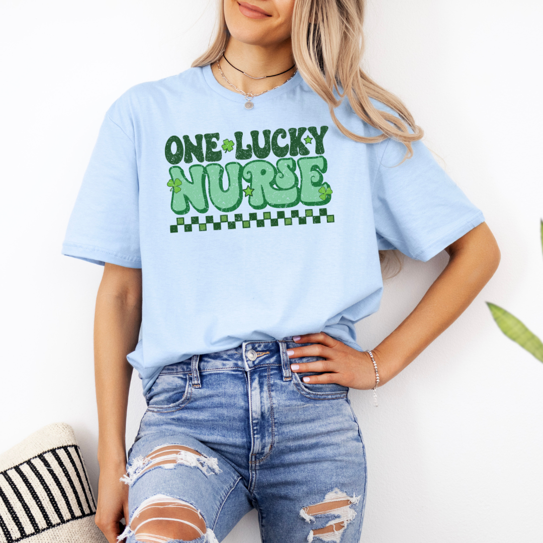 T-shirt Infirmière chanceuse St-Patrick, Jour de la St-Patrick, cadeau pour infirmière