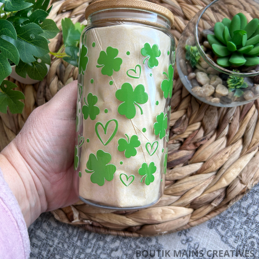 Verre à Café style Libbey 16 oz pour la St-Patrick,libbey can St-Patricks day glass can