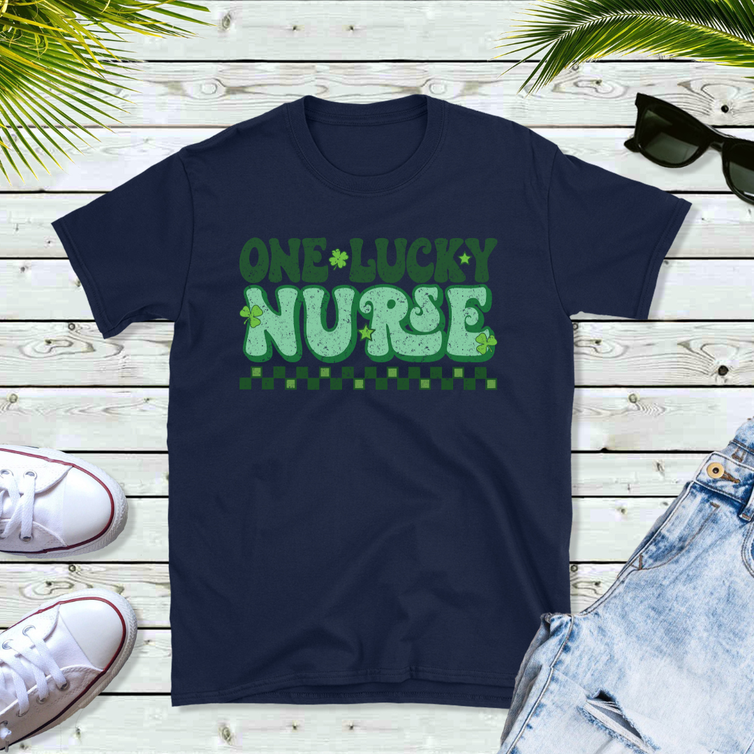 T-shirt Infirmière chanceuse St-Patrick, Jour de la St-Patrick, cadeau pour infirmière