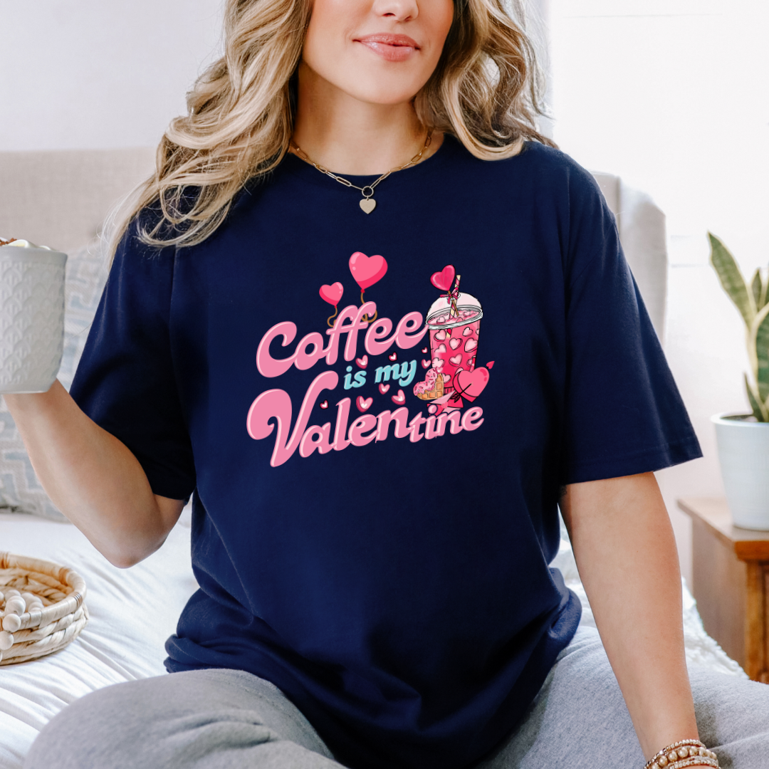 T-shirt pour la St-Valentin pour amateurs de café , cadeau St-Valentin, Valentine Coffee lover shirt
