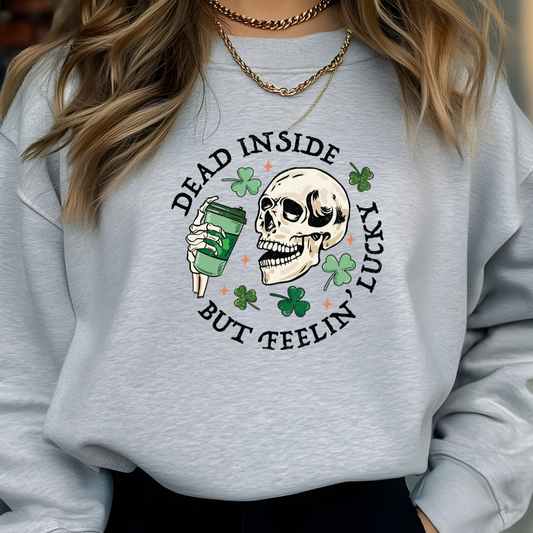 Chandail café Squelette de la  St-Patrick, Chandail sarcastique St-Patrick