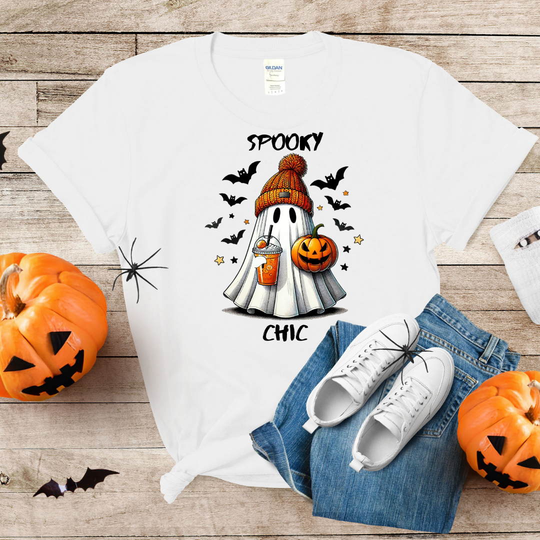 T-shirt Fantôme d'halloween spooky, Cadeau pour amoureux Halloween