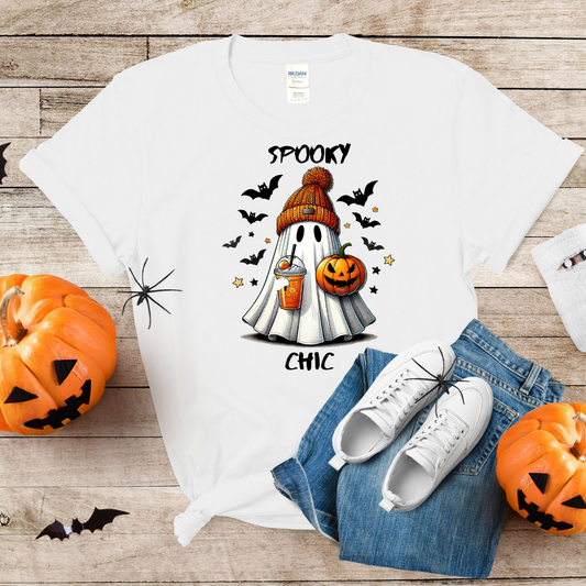 T-shirt Fantôme d'halloween spooky, Cadeau pour amoureux Halloween