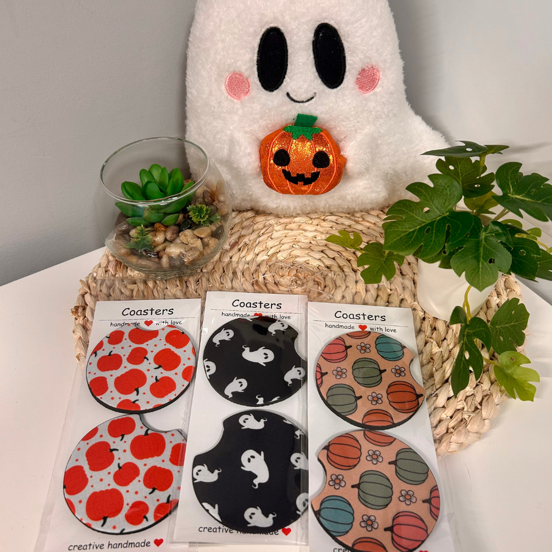 Sous-verres d'halloween pour auto, accessoires pour porte-gobelets de voiture