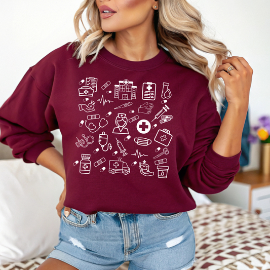 Chandail travailleur de la santé, Sweat-shirt Nurse Life - cadeau pour les infirmières