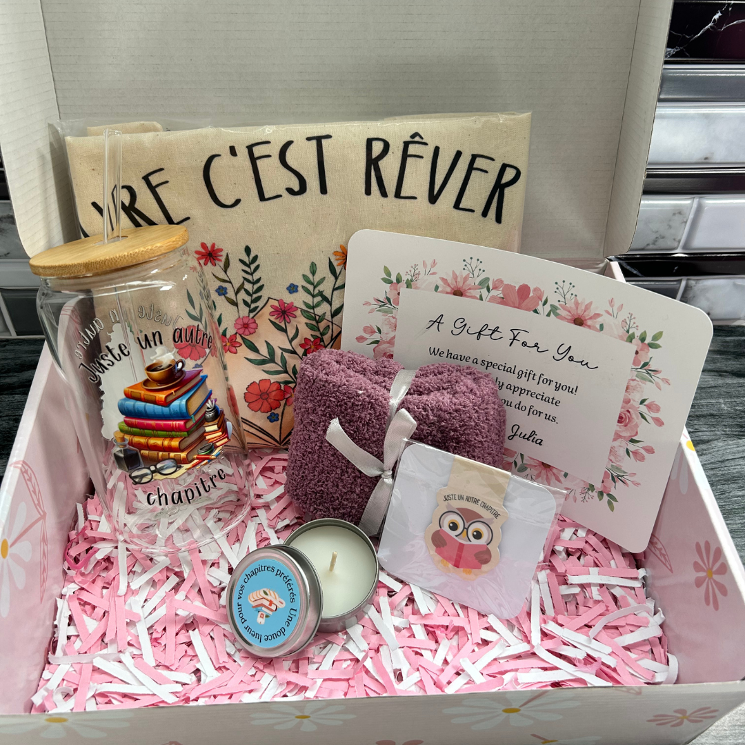 Coffret cadeau pour amoureux de lecture