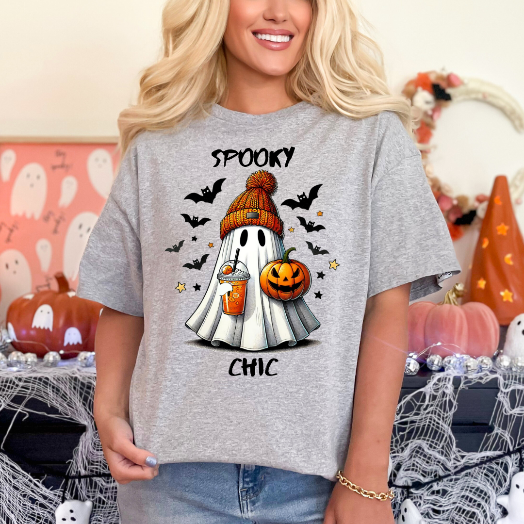 T-shirt Fantôme d'halloween spooky, Cadeau pour amoureux Halloween