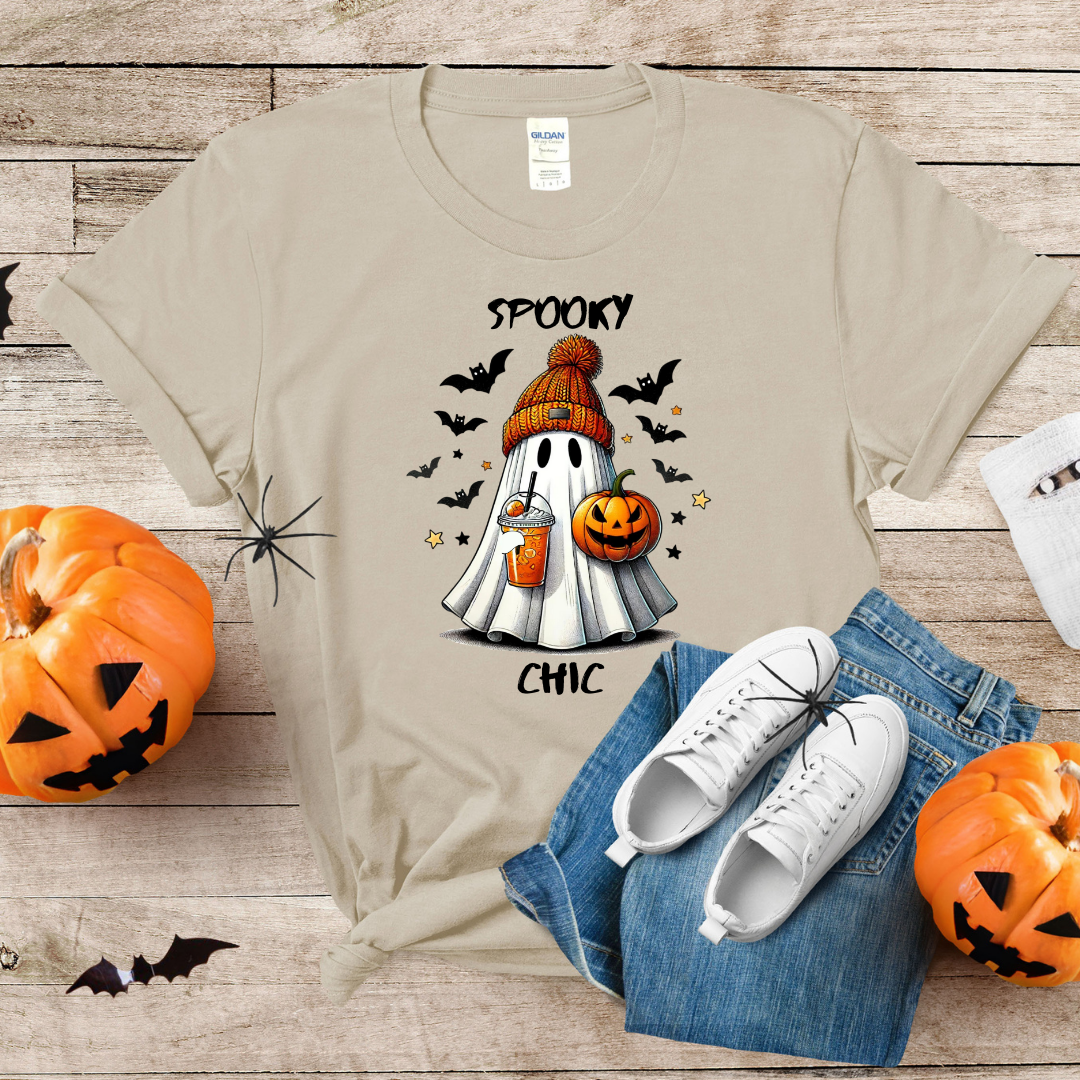 T-shirt Fantôme d'halloween spooky, Cadeau pour amoureux Halloween