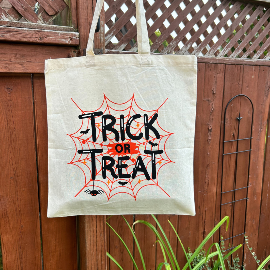 Sac Fourre-Tout Halloween "Trick or Treat" – Toiles d'araignée