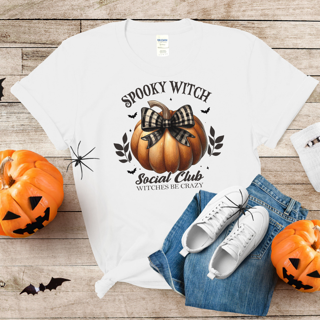 T-shirt Coquette citrouille Halloween Club Social