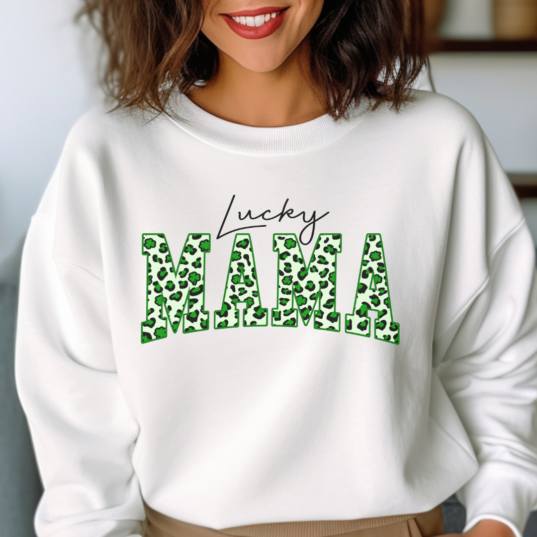 Chandail Lucky MAMA St-Patrick style léopard