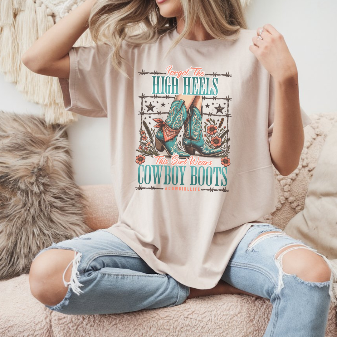 T-shirt Western et Bottes de Cowboy ,Tenue pour Festival Country