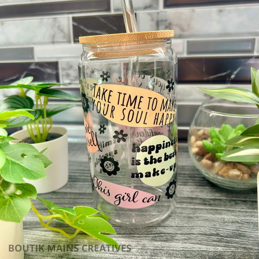 Verre à café à citations motivantes, tasse santé mentale, Self love cup