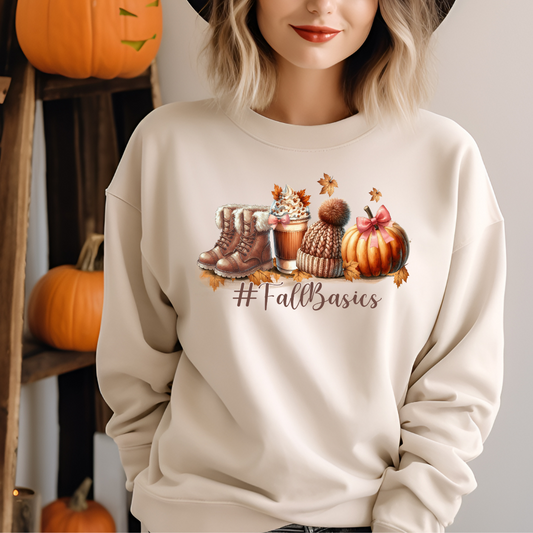 Sweatshirt les essentiels de  l'automne, Chandail café d'automne, Chemise de l'action grâce, coquette citrouilles d'automne