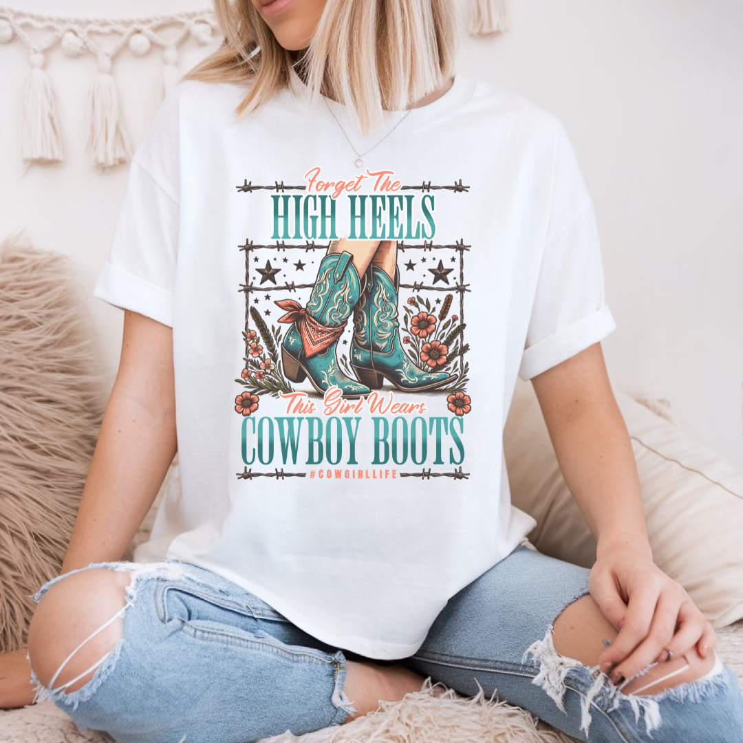 T-shirt Western et Bottes de Cowboy ,Tenue pour Festival Country