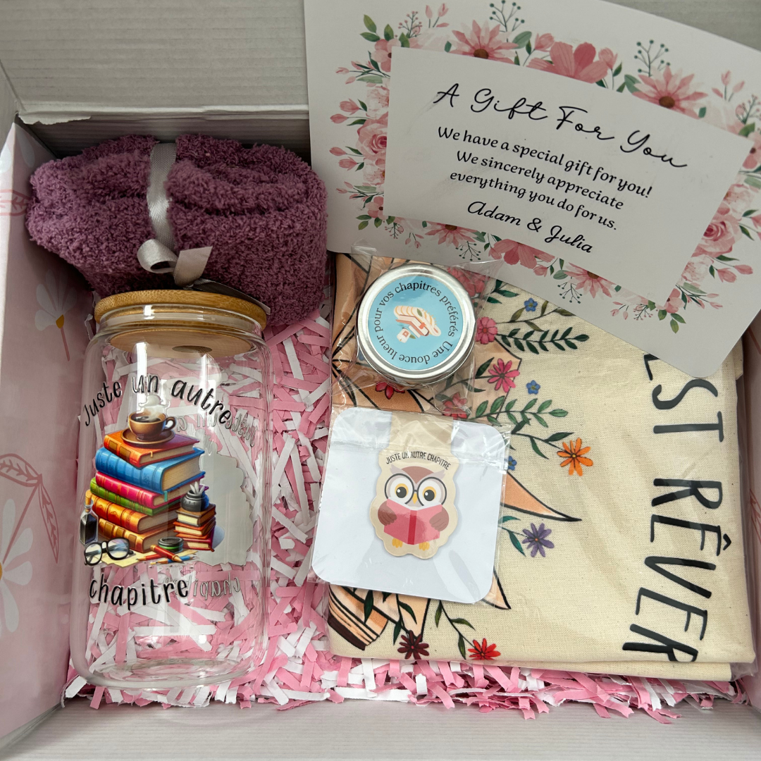 Coffret cadeau pour amoureux de lecture