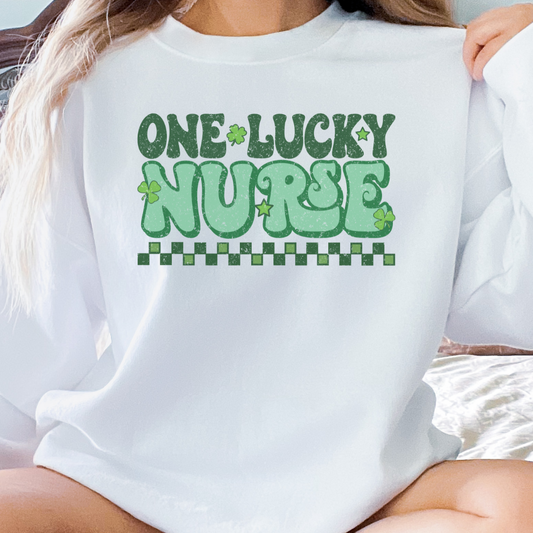 Chandail infirmière chanceuse St- Patrick , Sweatshirt  Lucky Nurse St-Patrick