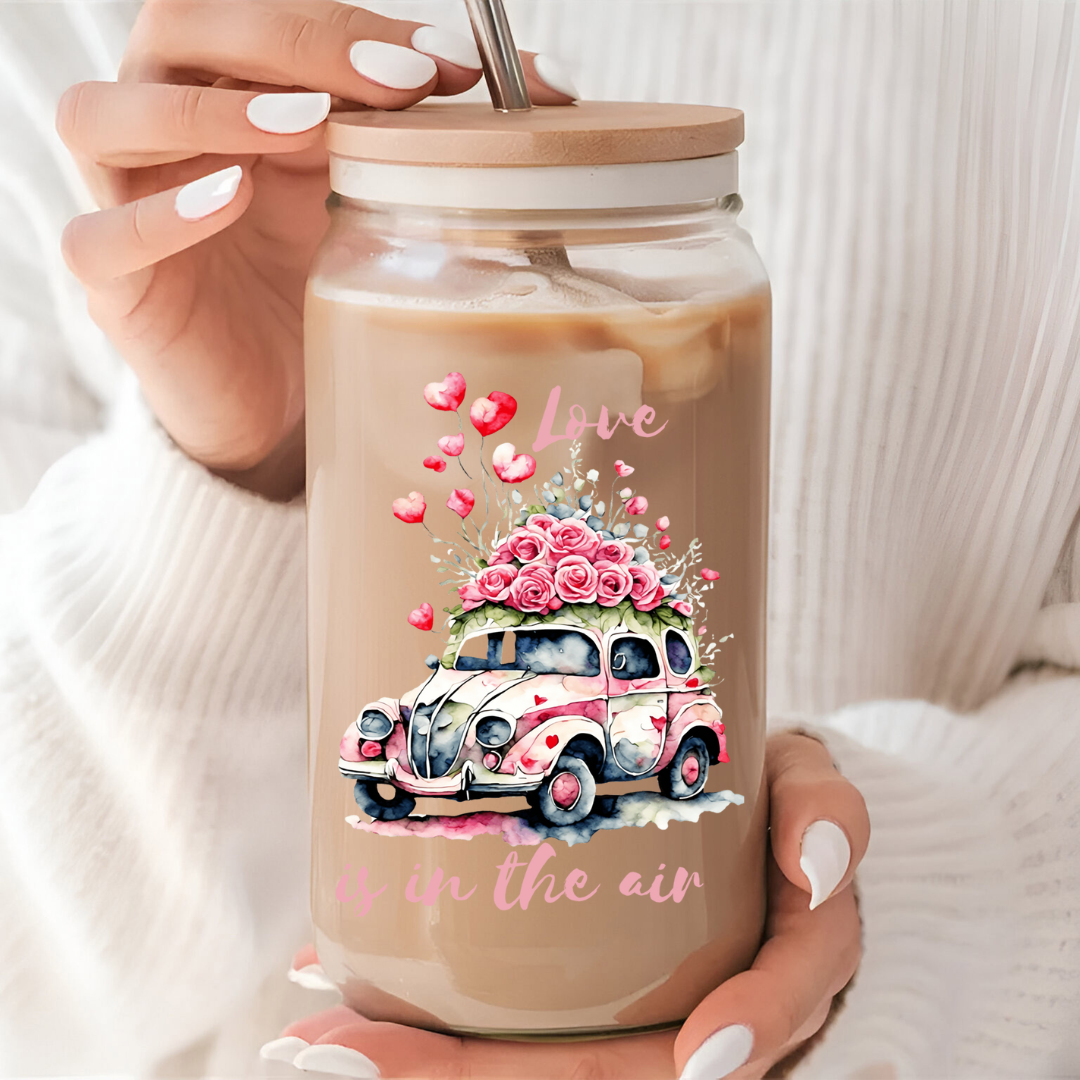 Verre à café St-Valentin l'amour est dans l'air, Cadeau pour St-Valentin