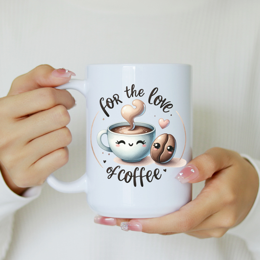 Tasse en céramique 15 oz, Mignon Café style Kawaii, cadeau pour amateur de café