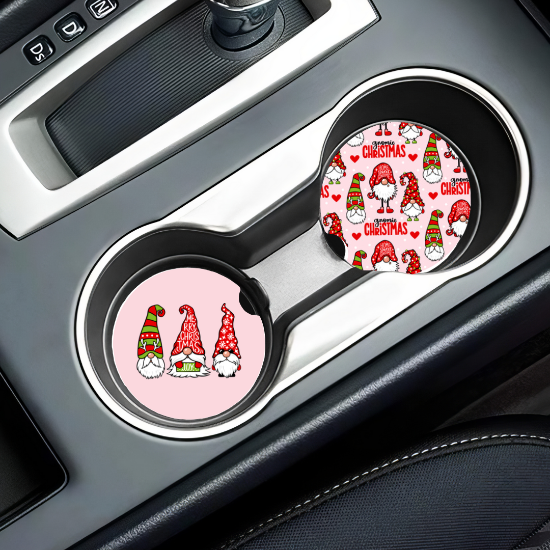 Sous-verres de Noël pour auto, accessoires pour porte-gobelets de voiture