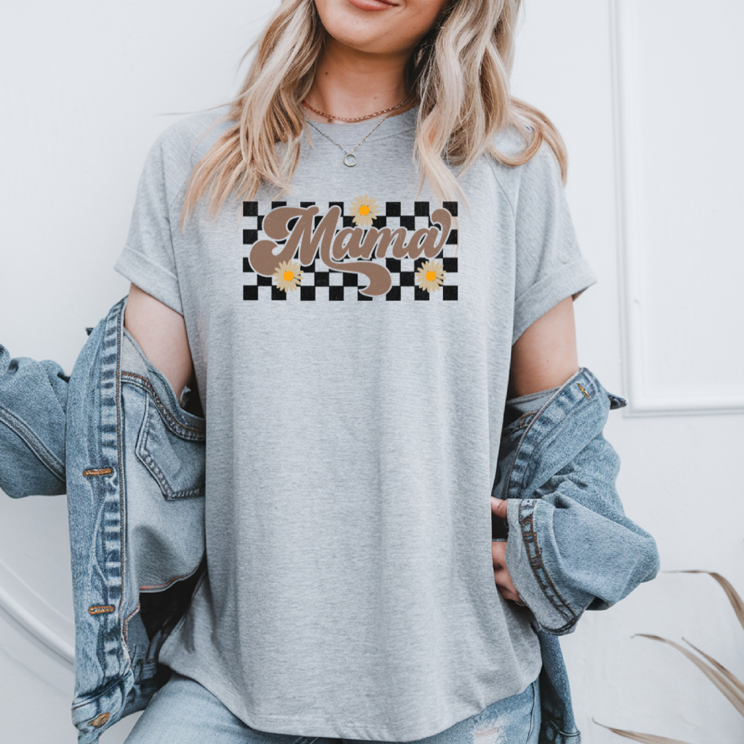 T-shirt Mama retro floral, cadeau pour Maman, Vintage T-shirt