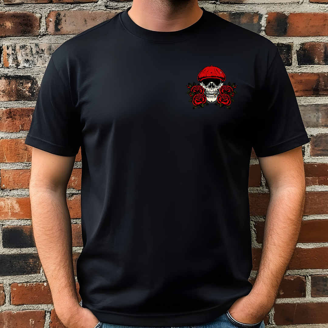 Smoking Skull and Roses T-shirt, Floral Skull shirt, Sarcastic Shirt