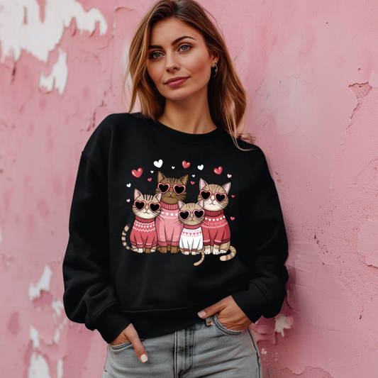 Chandail St-Valentin pour amoureux des chats, Cadeau pour amoureux des chats