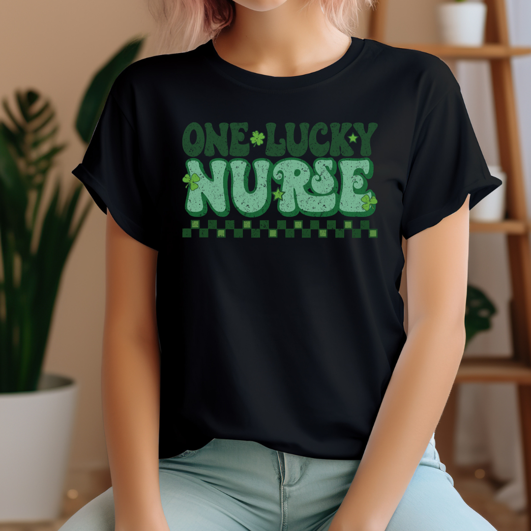 T-shirt Infirmière chanceuse St-Patrick, Jour de la St-Patrick, cadeau pour infirmière