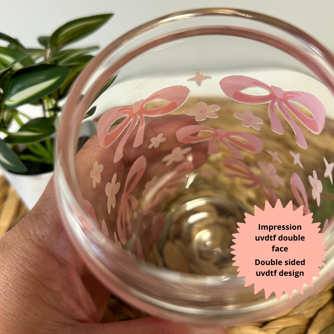 Ensemble Verre à café 16 oz et bouteille style carton lait 17 oz coquette rose et marguerites, idée cadeau
