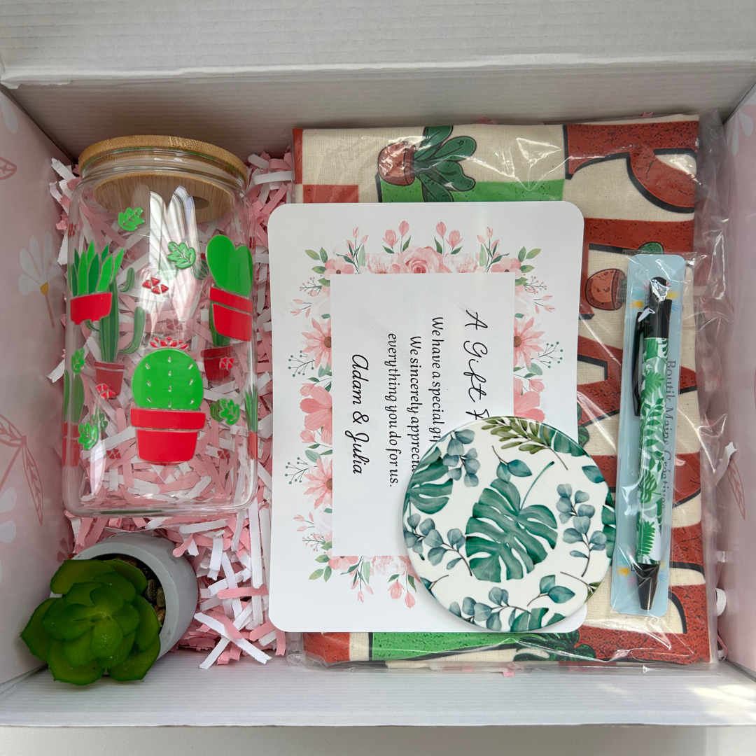 Boîte cadeau pour amoureux des plantes, coffret cadeau pour les fêtes, pour meilleure amie, professeur