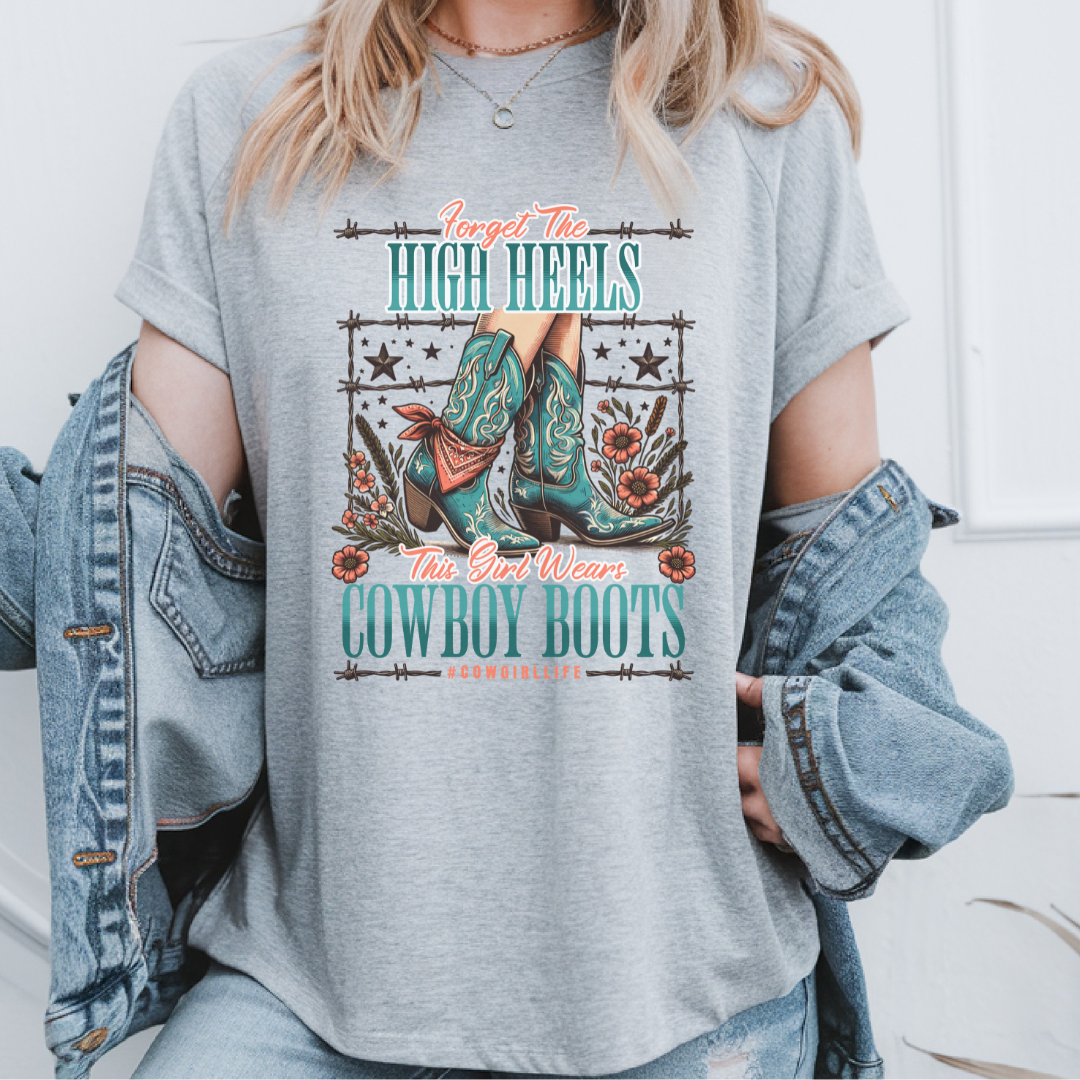 T-shirt Western et Bottes de Cowboy ,Tenue pour Festival Country