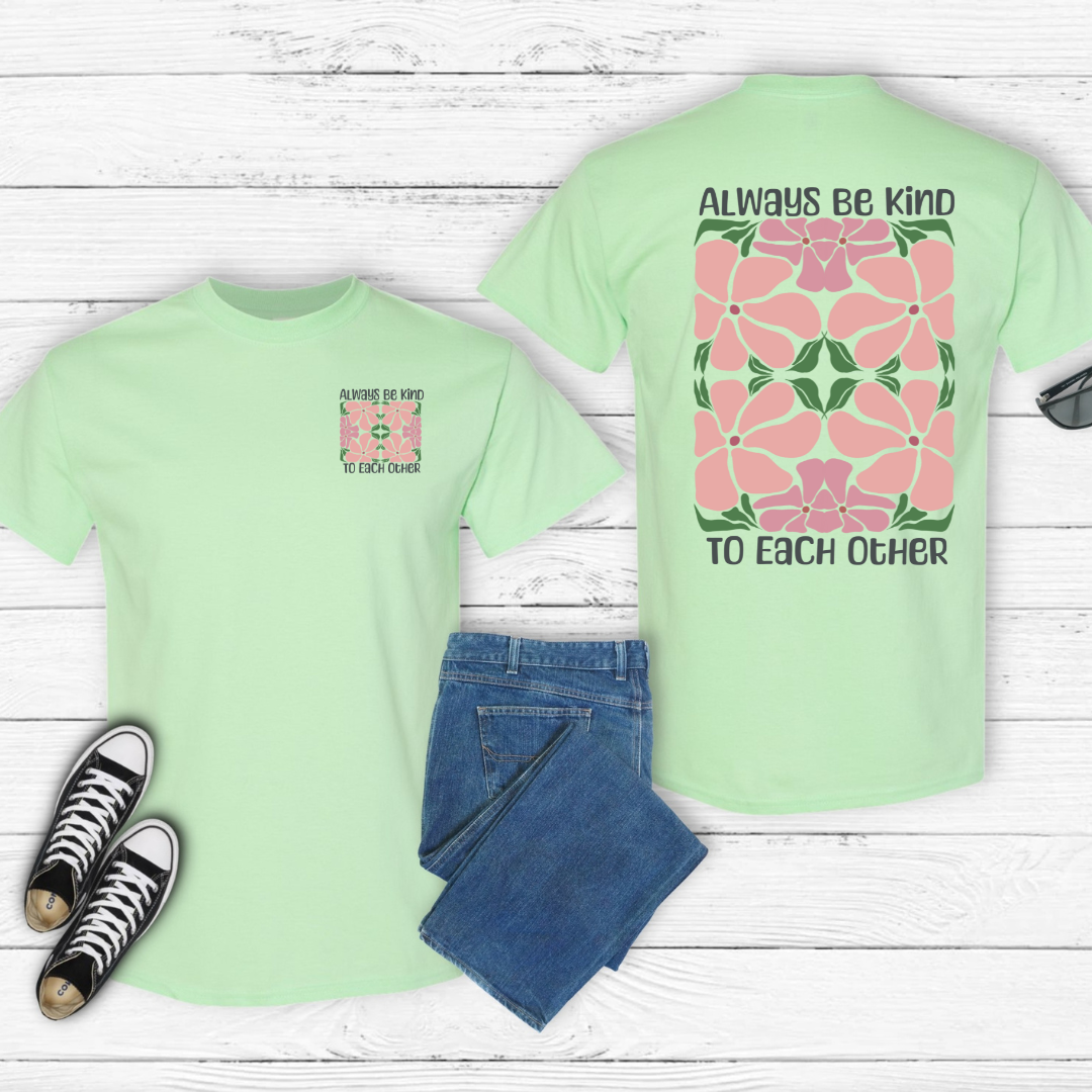 T-Shirt floral style bohème, botanique, motivant