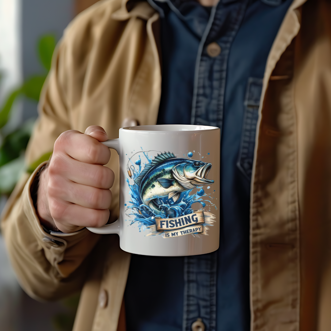 Tasse à café pour amoureux de la pêche, Cadeau pour pêcheur