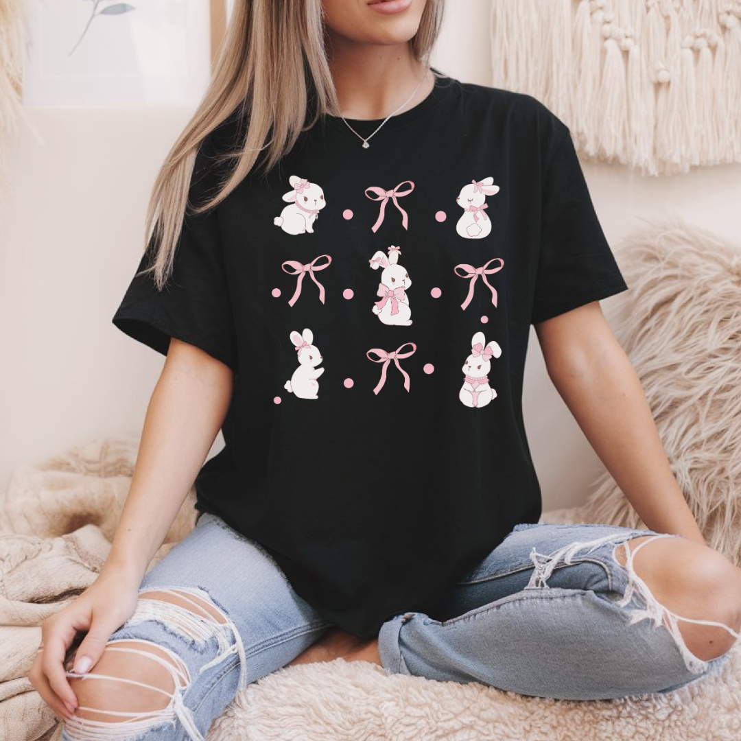 T-shirt Lapin Coquette, Cadeau coquette, Mignon chandail lapins