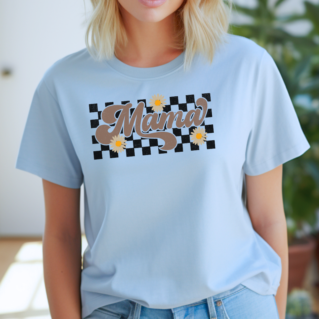 T-shirt Mama retro floral, cadeau pour Maman, Vintage T-shirt