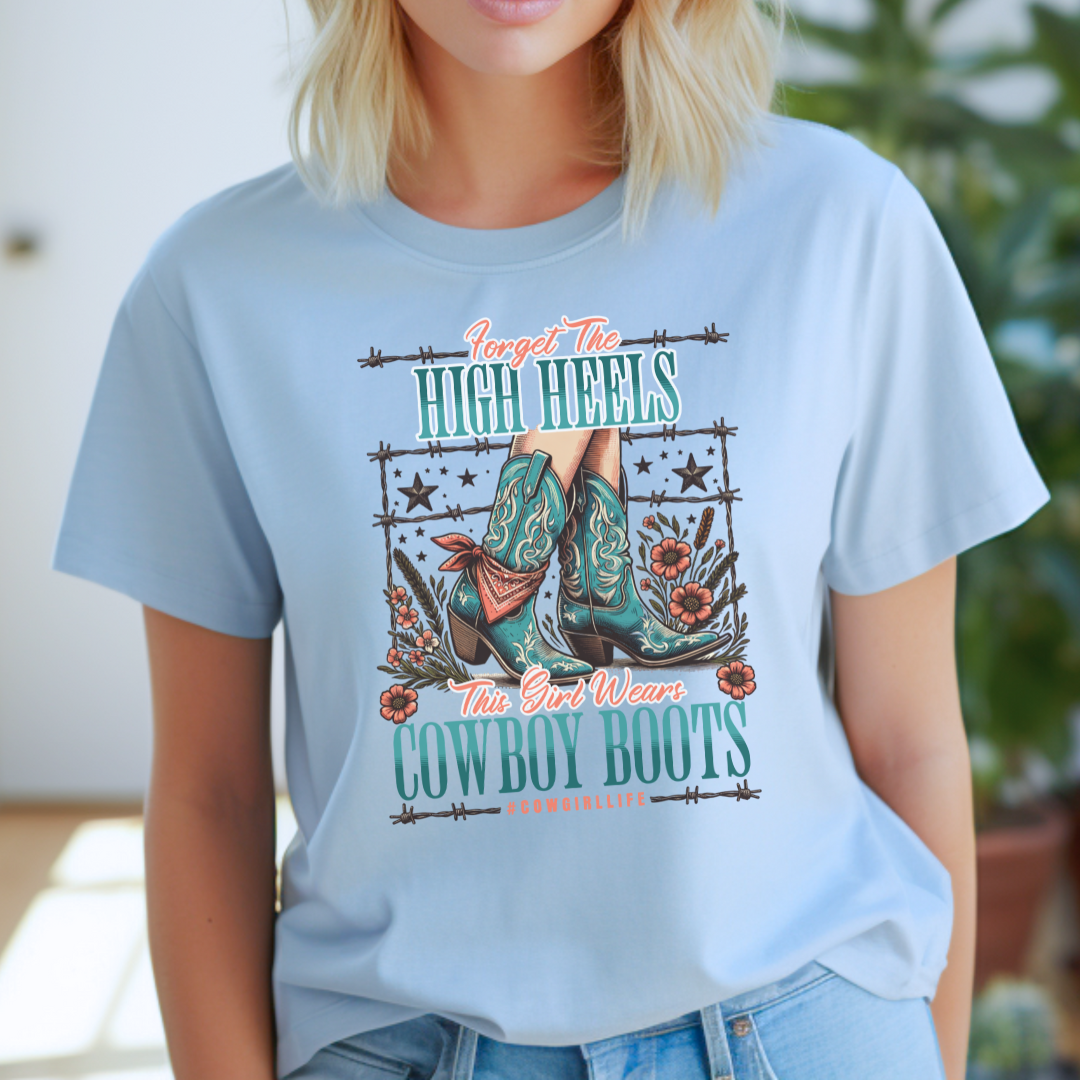 T-shirt Western et Bottes de Cowboy ,Tenue pour Festival Country