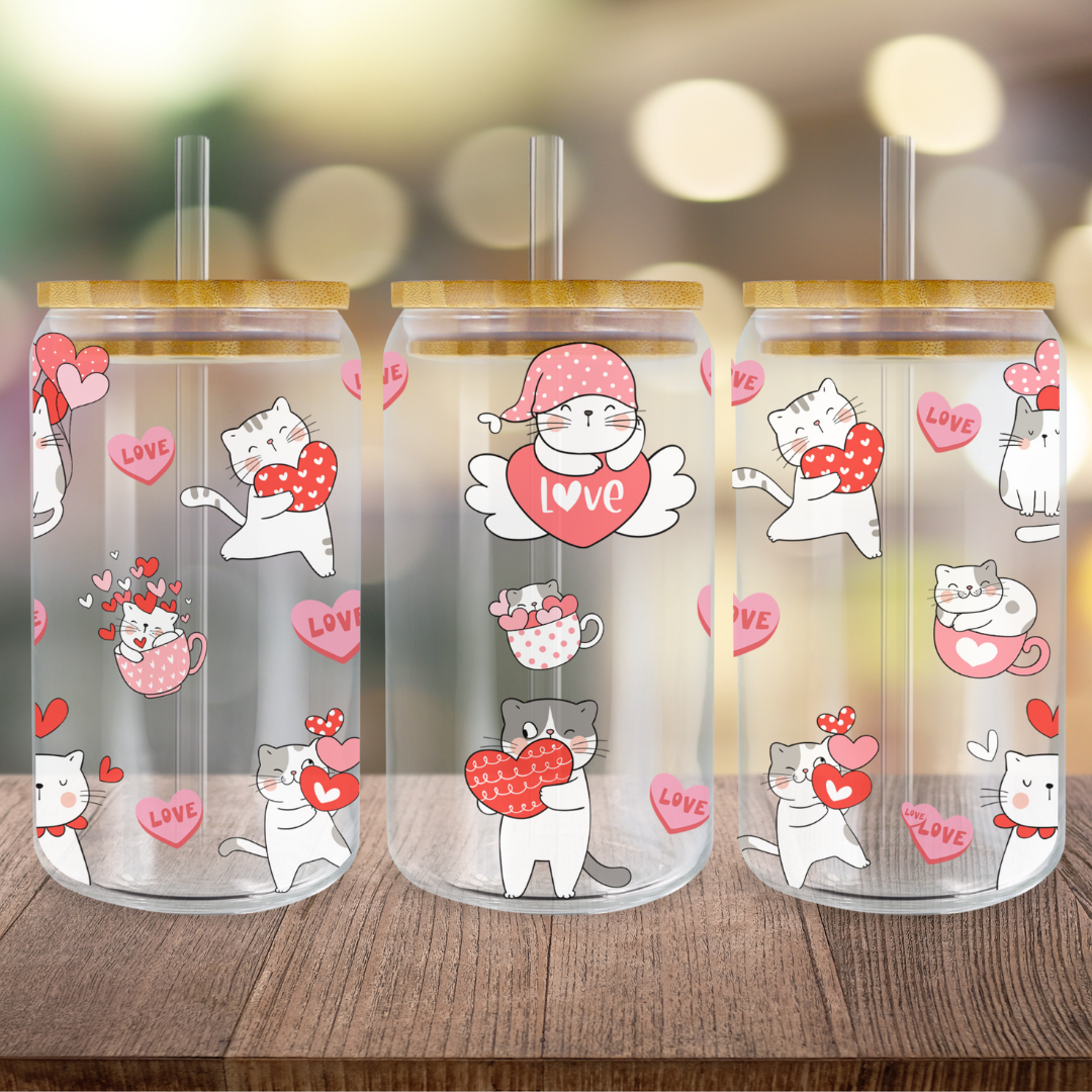 Verre à café mignons chats St-valentin, Cadeau parfait pour amoureux des chats pour la St-Valentin