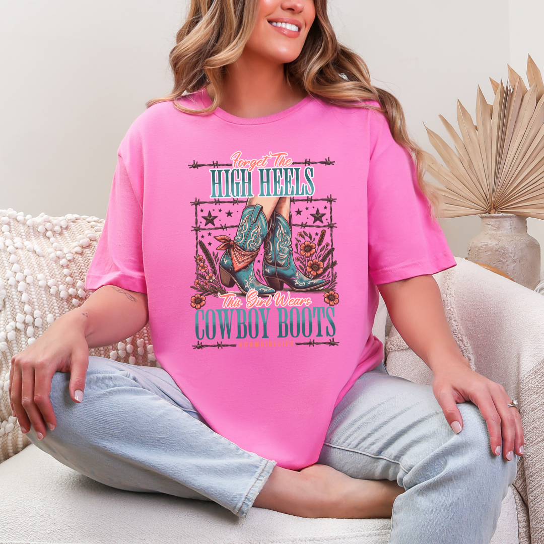 T-shirt Western et Bottes de Cowboy ,Tenue pour Festival Country