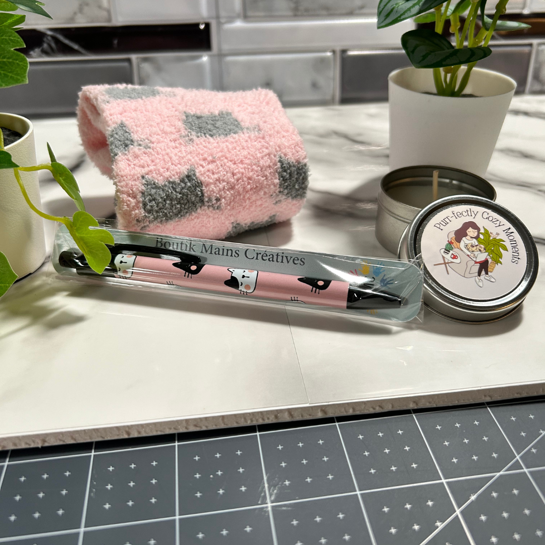 Coffret cadeau pour amoureux des chats, cadeau thème chat, cat mom gift box,