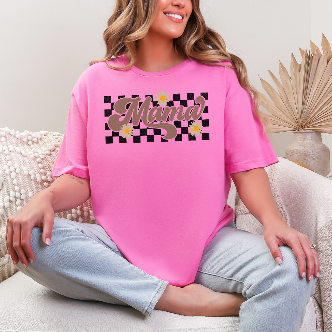 T-shirt Mama retro floral, cadeau pour Maman, Vintage T-shirt