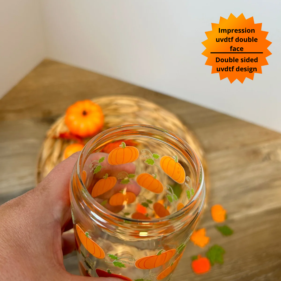 Halloween Pumpkin Iced Coffee Glass, Halloween Libby Cup