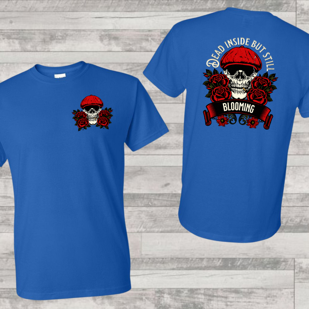 Smoking Skull and Roses T-shirt, Floral Skull shirt, Sarcastic Shirt