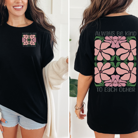 T-Shirt floral style bohème, botanique, motivant