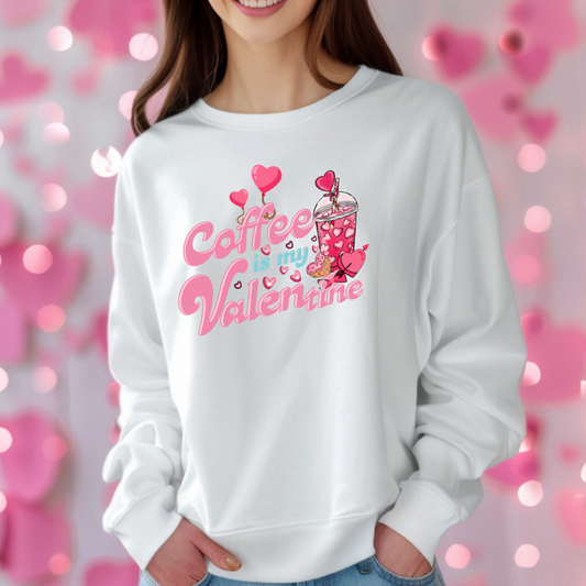 Sweatshirt pour la  St-Valentin confortable pour amateurs de café , Sweatshirt pour amoureux  café glacé,