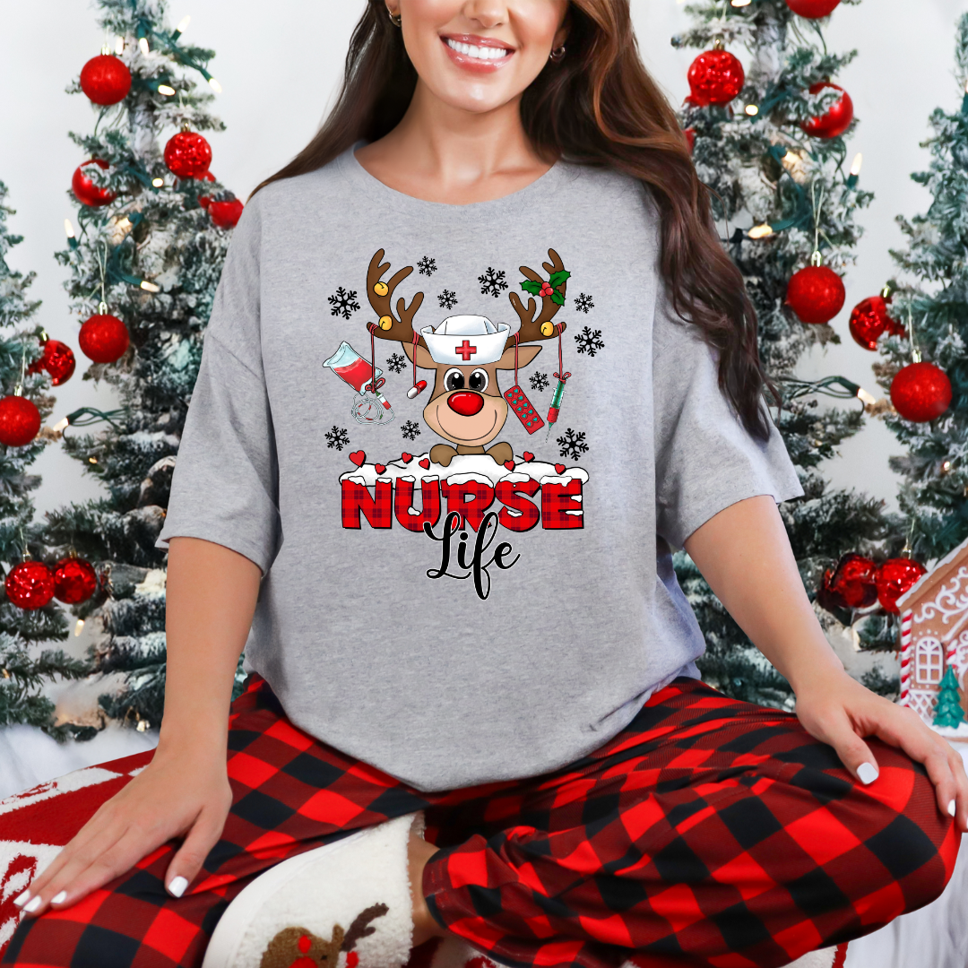 T-shirt Nurselife de Noël, Drôle de chandail de Noël pour infirmière, Cadeau pour infirmière