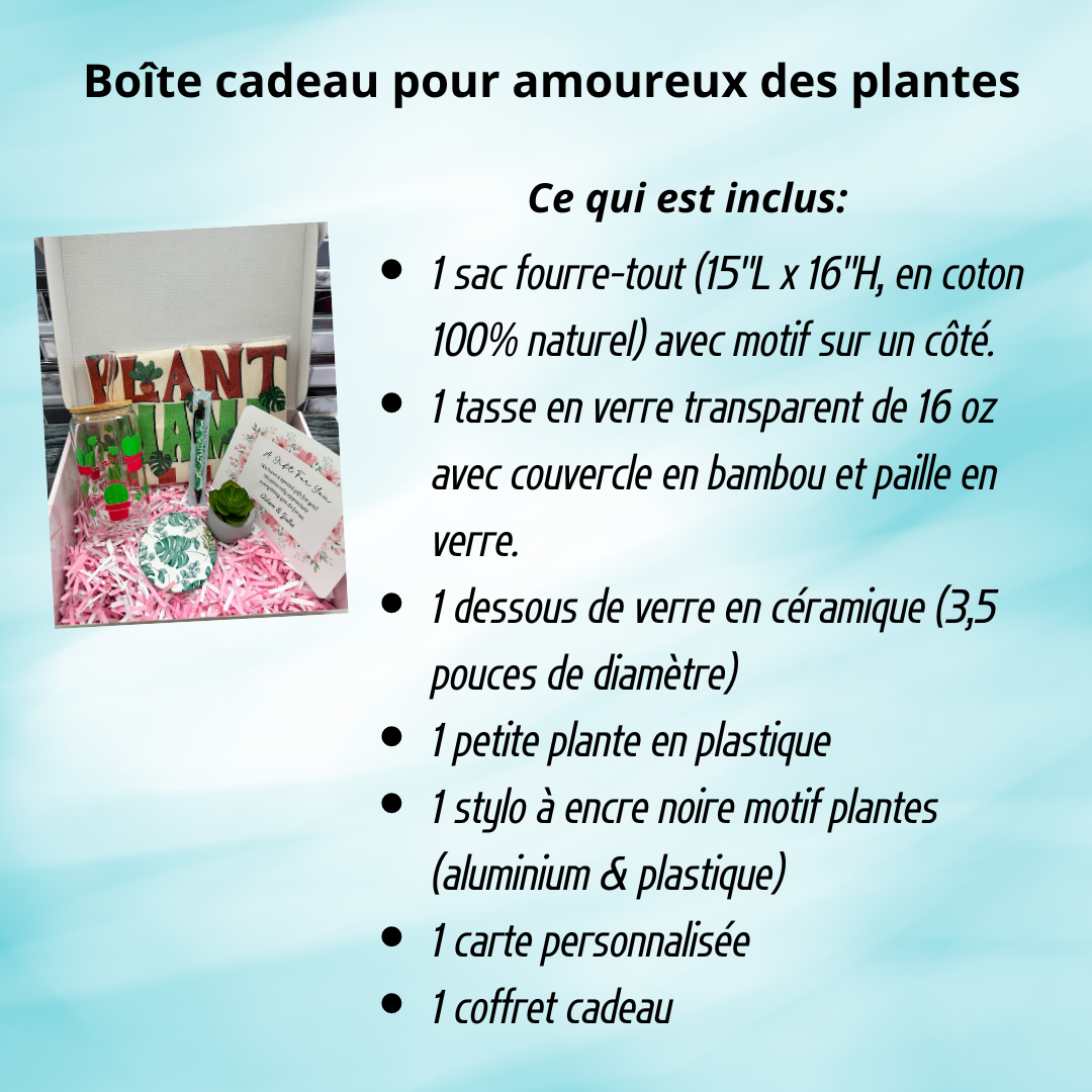Boîte cadeau pour amoureux des plantes, coffret cadeau pour les fêtes, pour meilleure amie, professeur