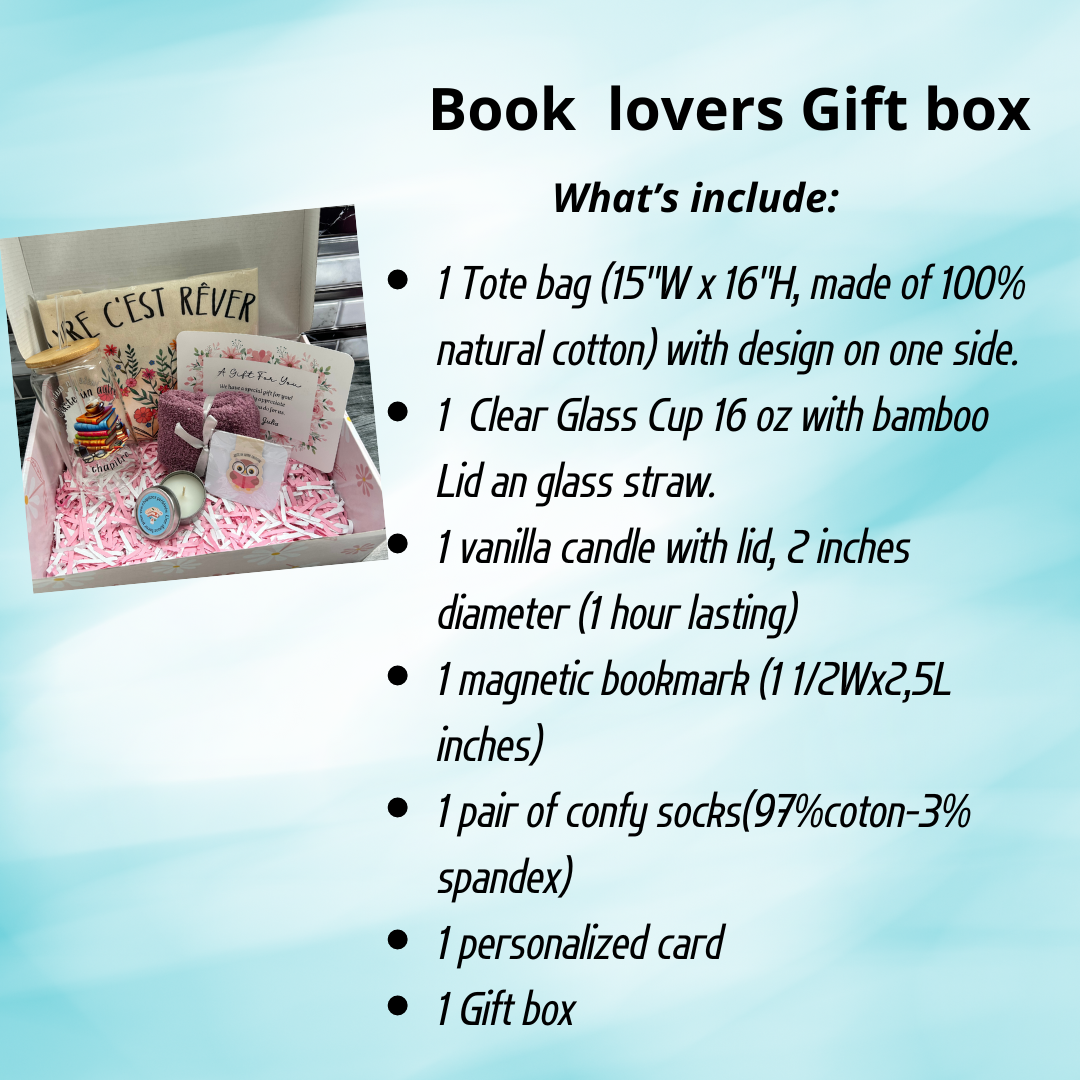 Coffret cadeau pour amoureux de lecture