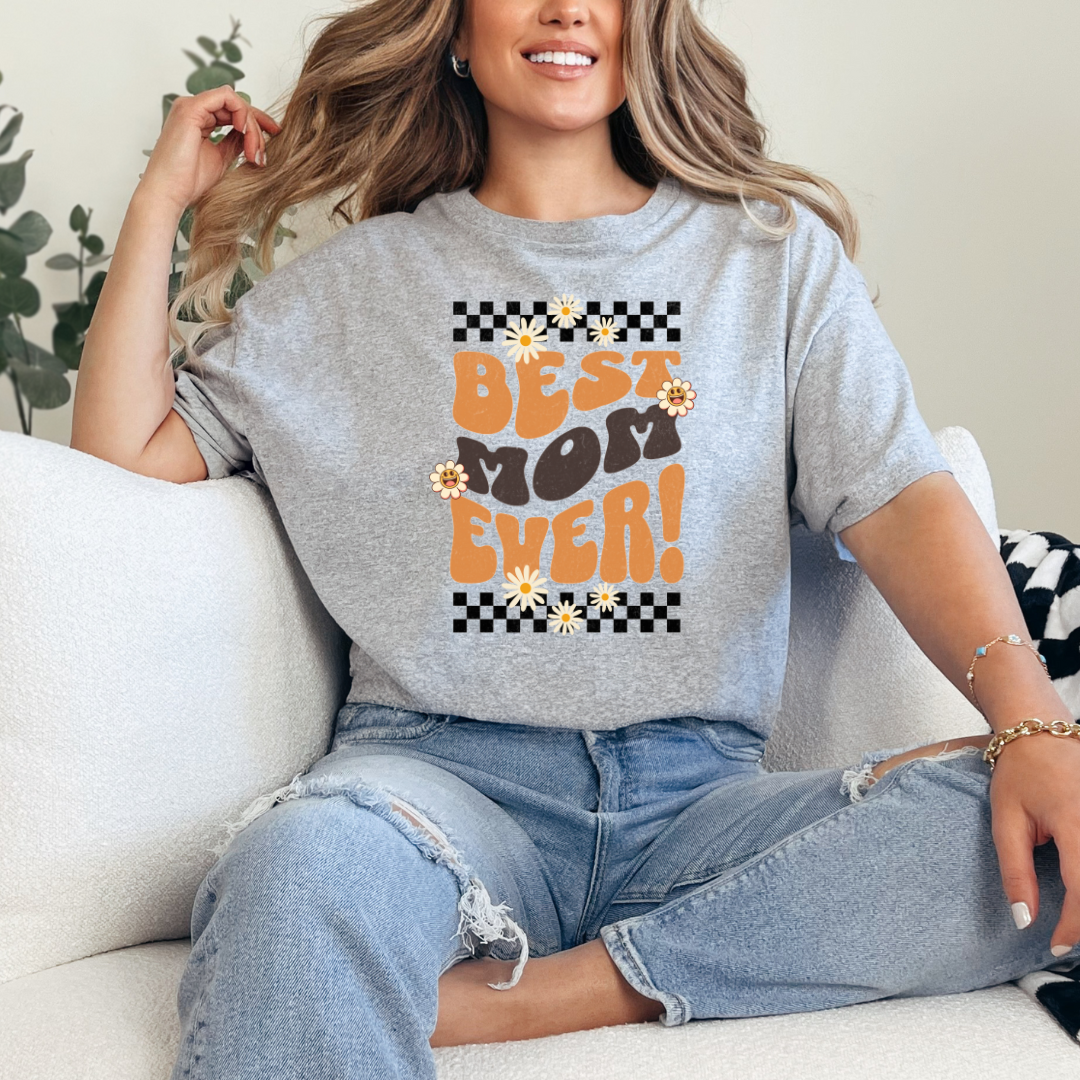 T-shirt rétro pour maman , Best Mom Ever , Fête des mères